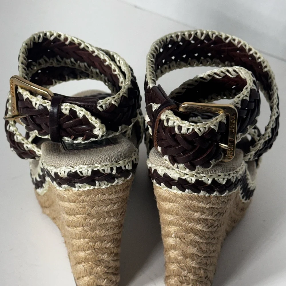 Tory Burch Lilah Wedge Sandals size 35 made in Spain